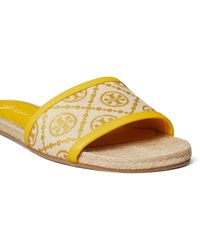 tory burch monogram espadrille slide