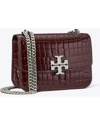 Tory Burch - Small Eleanor Croc-Embossed Shoulder Bag, One Size - Lyst