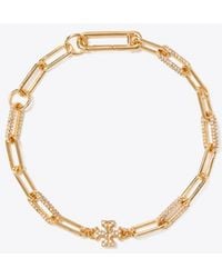 Tory Burch - Icon Pavé Chain Bracelet, One Size - Lyst