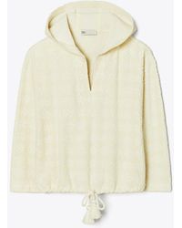 Tory Burch - Damen Hoodie Aus Jacquard-Frottee Mit Logo - Lyst
