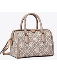 Tory Burch - T Monogram Coated Jacquard Petite Barrel Bag, One Size - Lyst