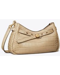 Tory Burch - Romy Croc-Embossed Zip Top Crossbody Bag - Lyst