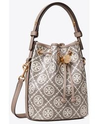 Tory Burch - T Monogram Coated Jacquard Mini Bucket Bag, One Size - Lyst