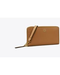 Tory Burch - Robinson Pebbled Zip Continental Wallet - Lyst