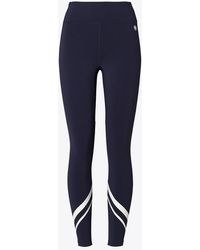 Tory Burch - Federleichte Chevron-Leggings Mit Hohem Bund - Lyst