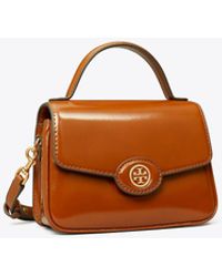 473 TORY BURCH Robinson Small Top Handle Satchel RED