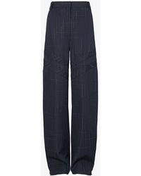 Tory Burch - Wide-Leg Wool Pant - Lyst