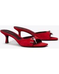 Tory Burch - Lock Kitten Heel Sandal - Lyst