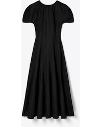 Tory Burch - Balloon Sleeve Linen Dress - Lyst