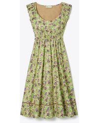 Tory Burch - Printed Cotton Poplin Dress - Lyst