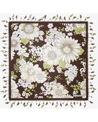 Tory Burch - Floral Silk Square Scarf - Lyst