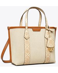 Tory Burch - Small Perry Canvas Triple-compartment Tote - Lyst