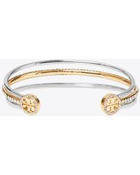 Tory Burch - Icon Pavé Cuff, One Size - Lyst