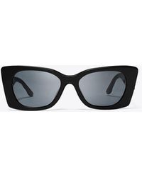 Tory Burch - Kira Quilted Geometric Sunglasses - Lyst