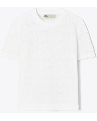 Tory Burch - T Monogram Jacquard Sweater - Lyst