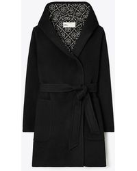 Tory Burch - Hooded Wool Coat - Lyst