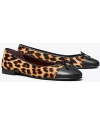 Tory Burch - Printed Calf Hair Ballet Flats - Lyst