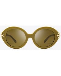 Tory Burch - Eleanor Oval Sunglasses, One Size - Lyst