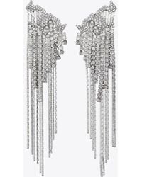 Tory Burch - Runway Pavé Serif T Earrings, One Size - Lyst