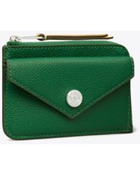 Tory Burch - Pebble Envelope Zip Card Case, One Size - Lyst