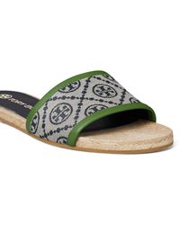 tory burch monogram espadrille slide