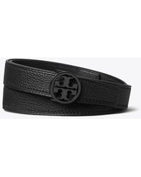 Tory Burch - 1" Miller Pebbled Powder-Coated Belt - Lyst