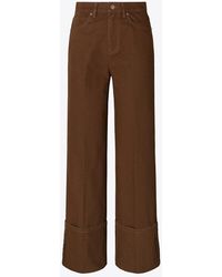 Tory Burch - Cuffed Straight Leg Jean - Lyst