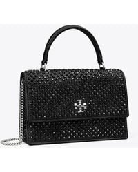 Tory Burch - Mini Kira Satin Embellished Top-Handle Crossbody - Lyst
