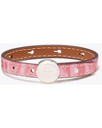 Tory Burch - Icon Leather Bracelet - Lyst