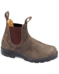 Blundstone Style 585 Lined Elastic Sided V-cut Boot - Brown
