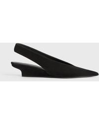 TOTEME - Wedge-Heel Suede Slingbacks - Lyst