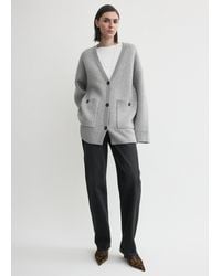 TOTEME - Longline Cardigan Pale - Lyst