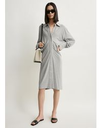 TOTEME - Slouch Jersey Shirtdress Pale Mélange - Lyst