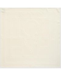 TOTEME - Embroidered Monogram Silk Scarf - Lyst