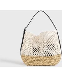 TOTEME - Medium Belted Paper Raffia Tote Ecru/Vanilla - Lyst