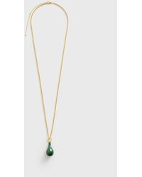 TOTEME - Medium Jade Drop Necklace Dark - Lyst