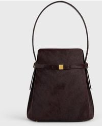 TOTEME - Belted Pony Hair Bucket Bag - Lyst