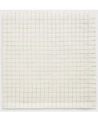 TOTEME - Checked Light Wool Scarf Ecru - Lyst