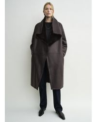 TOTEME - Shearling Wrap Coat - Lyst