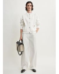 TOTEME - Hammered Button Cotton Cardigan - Lyst