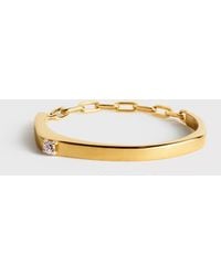 TOTEME - Diamond Chain Ring 18Kt - Lyst