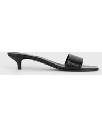 TOTEME - Slim Lizard-Embossed Bandeau Mules - Lyst