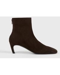 TOTEME - Soft Suede Ankle Boots - Lyst