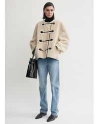 TOTEME - Teddy Shearling Clasp Jacket - Lyst