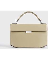 TOTEME - Clip Polished-Leather Top Handle - Lyst