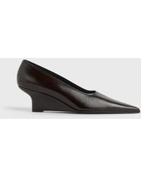 TOTEME - Sharp Naplack Wedge Pumps - Lyst