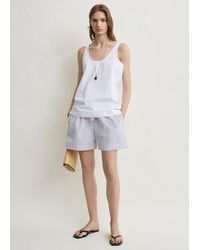 TOTEME - Striped Summer Shorts - Lyst
