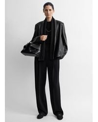 TOTEME - Scarf Leather Jacket - Lyst