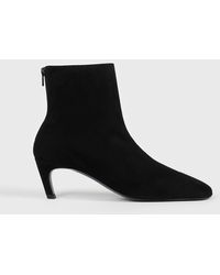 TOTEME - Soft Suede Ankle Boots - Lyst