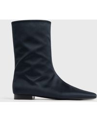 TOTEME - Satin Ankle Boots - Lyst